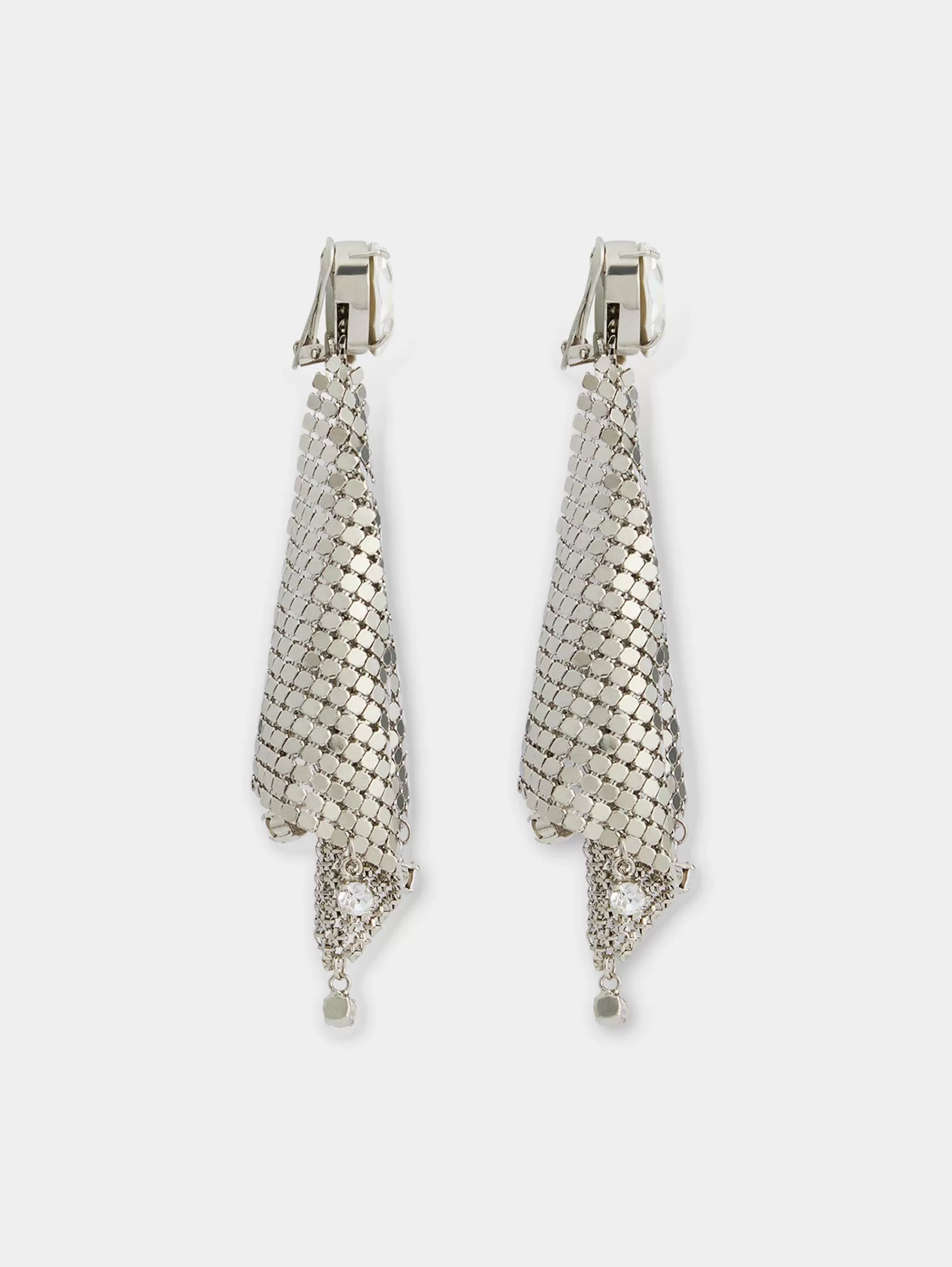 Rabanne Sélection De Soirée | Boucles D'Oreilles^Boucles d'oreilles en cotte de maille argenté avec cristaux