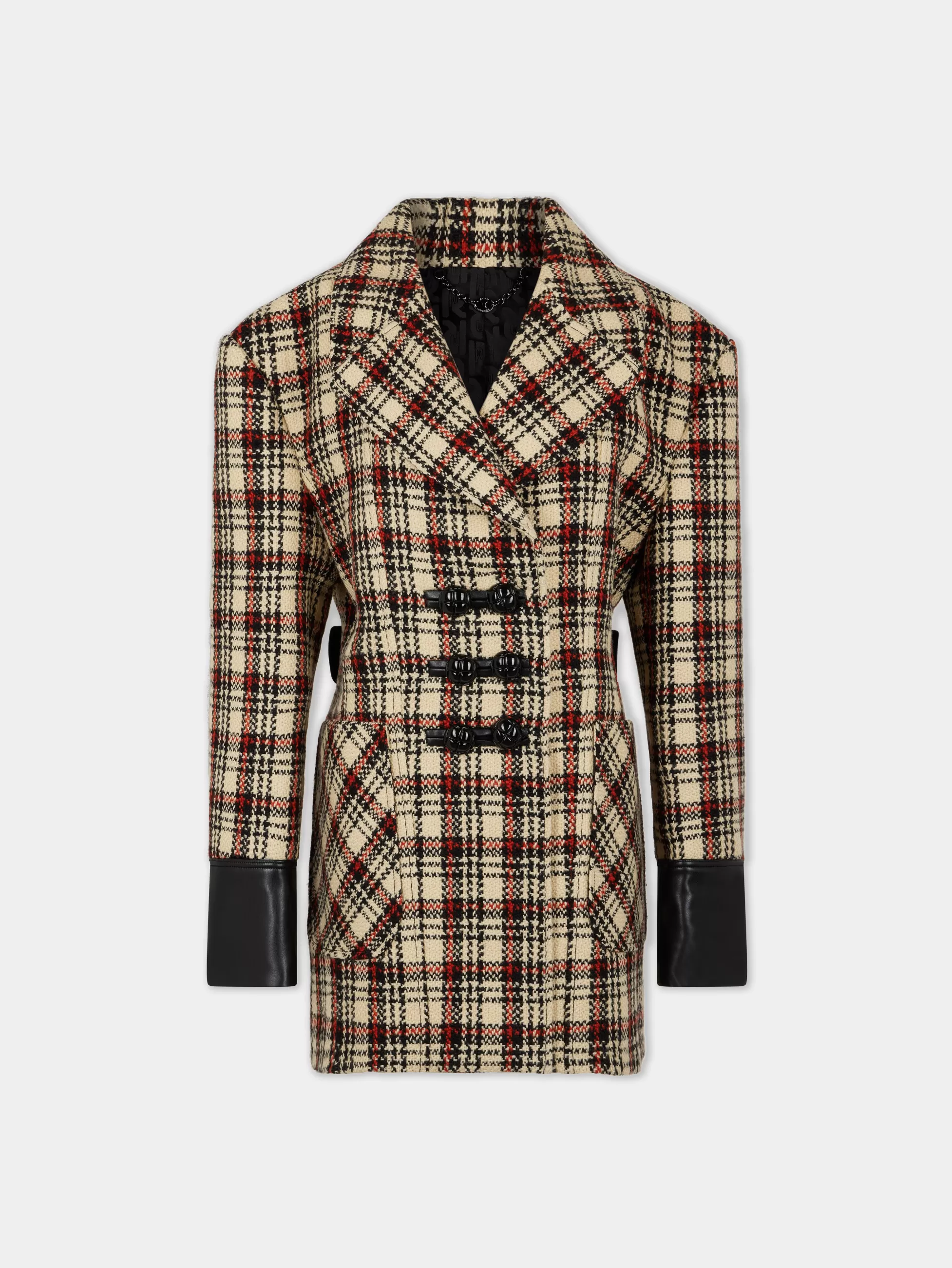 Rabanne Maille^CABAN EN LAINAGE TARTAN