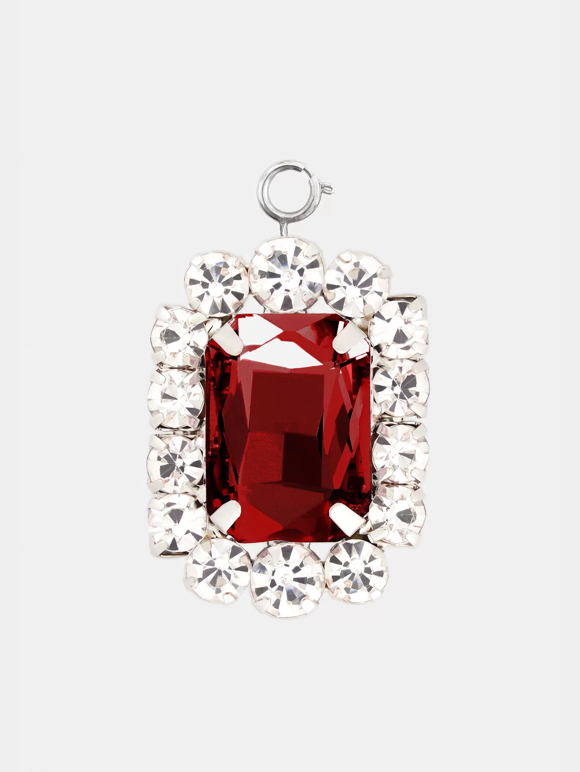 Rabanne Petits Cadeaux | Personnalisez Votre Sac^Charm carré en cristal rouge ruby