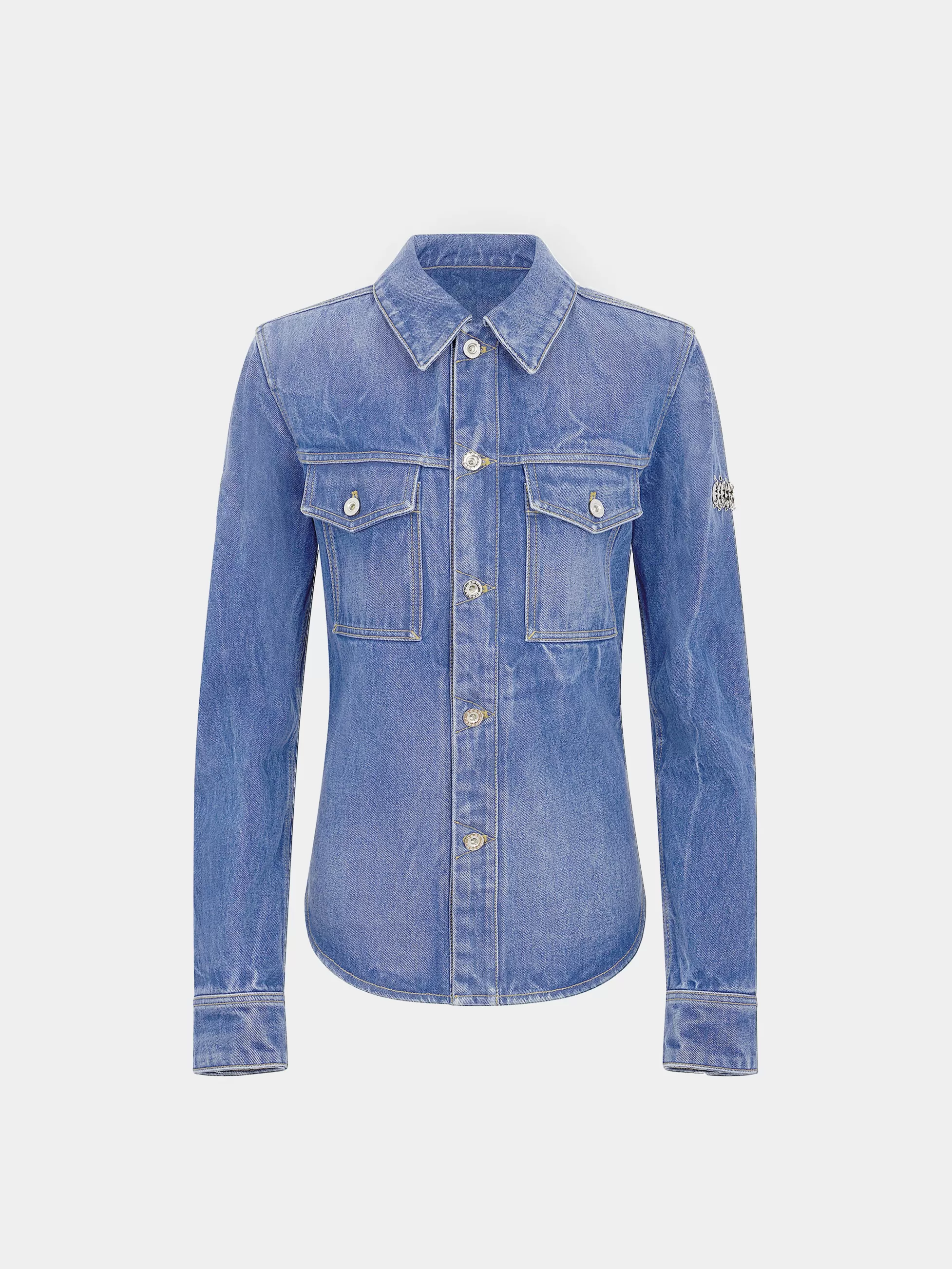 Rabanne Denim | Vestes^Chemise en denim avec pastilles de métal 1969