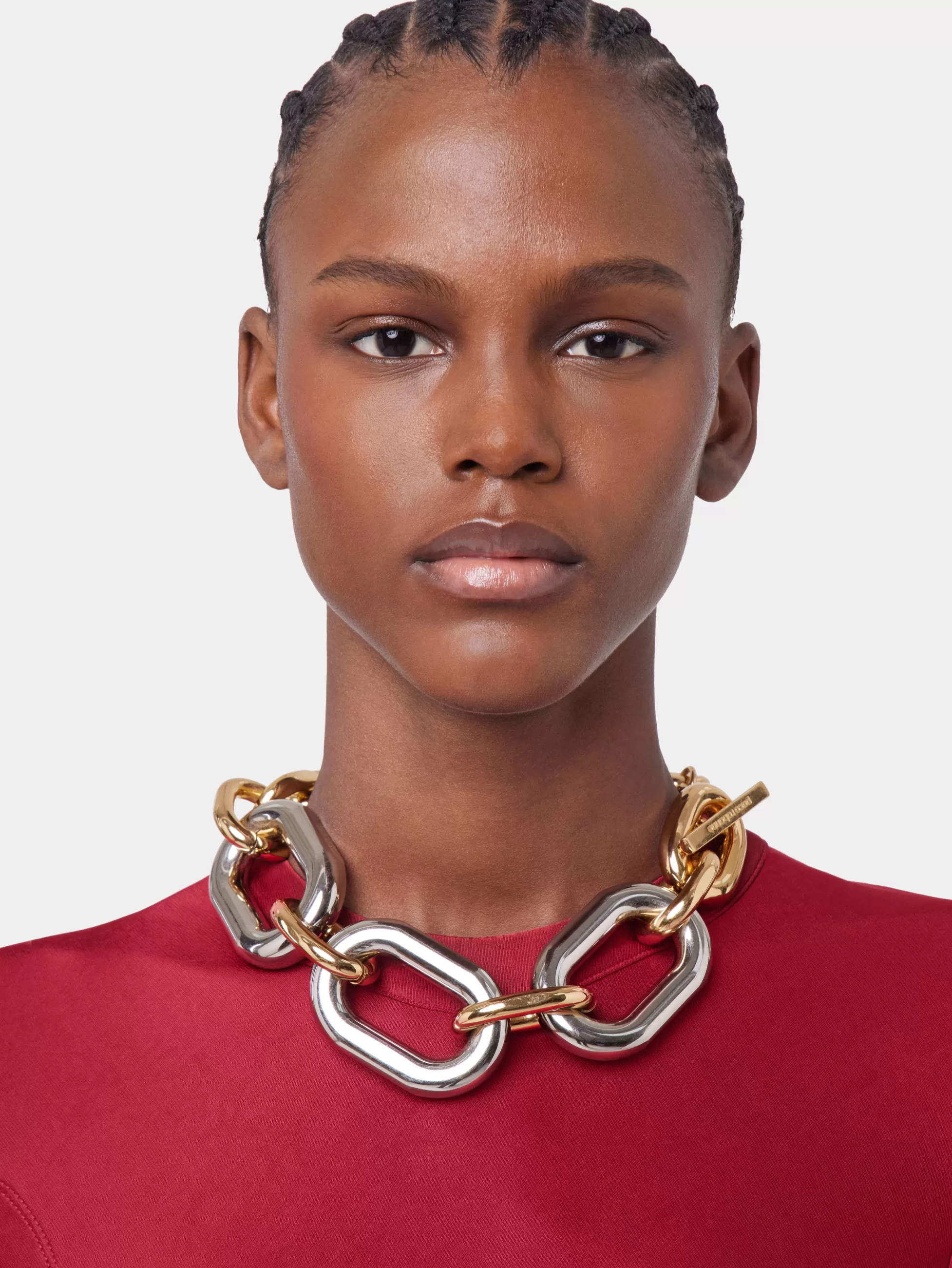 Rabanne Sélection De Soirée | Colliers^Collier XL Link oversize doré et argent