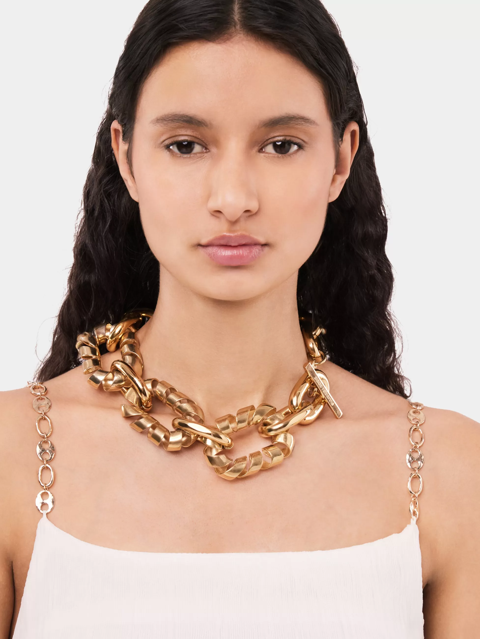 Rabanne Colliers^Collier XL link twist oversize