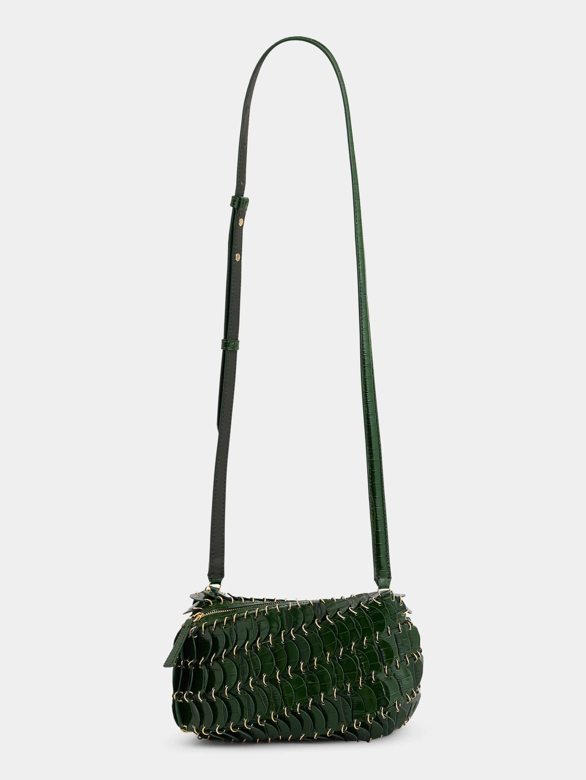 Rabanne Les Sacs Paco En Cuir^GREEN CROSSBODY PACO LEATHER BAG