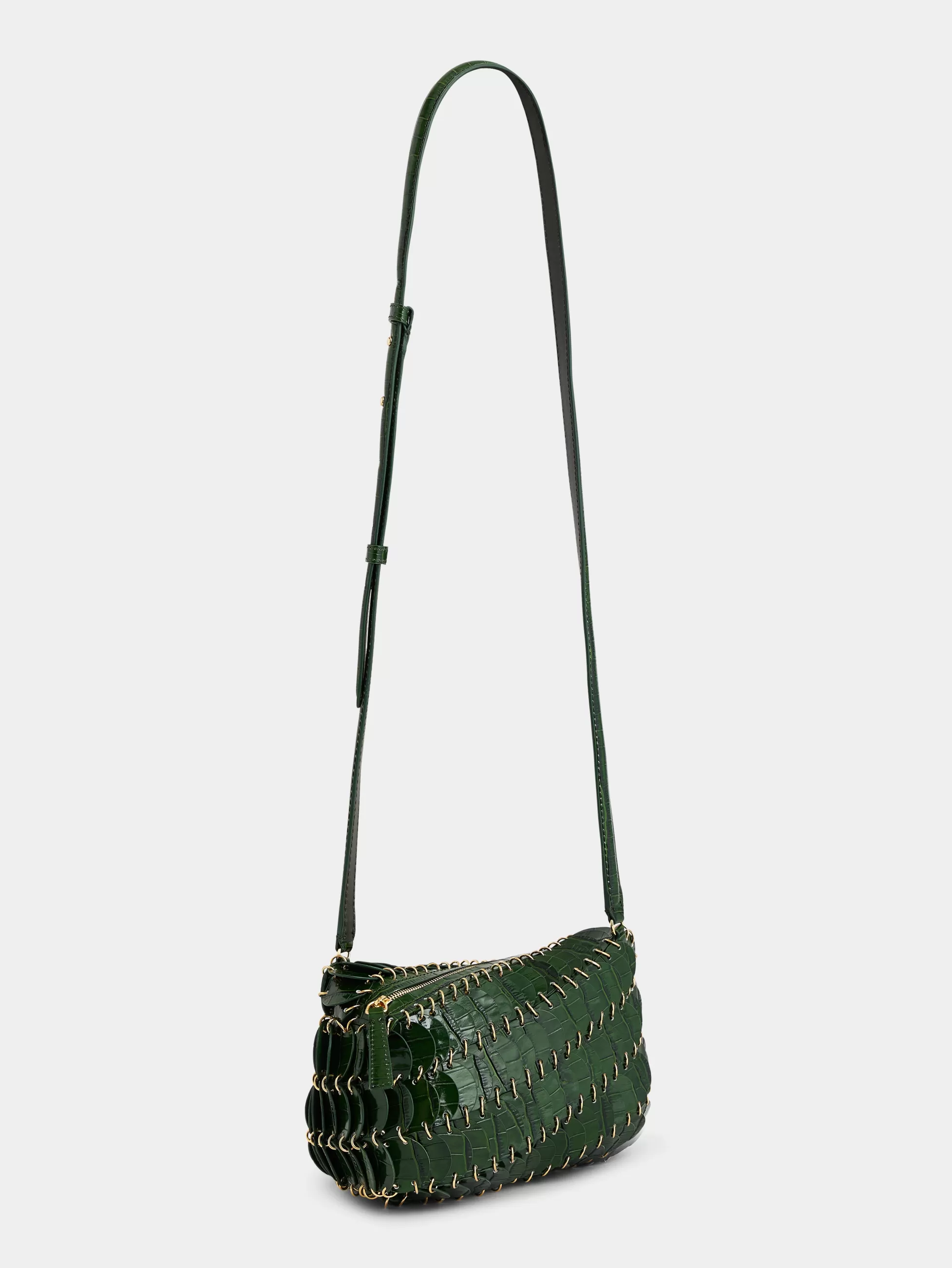 Rabanne Les Sacs Paco En Cuir^GREEN CROSSBODY PACO LEATHER BAG