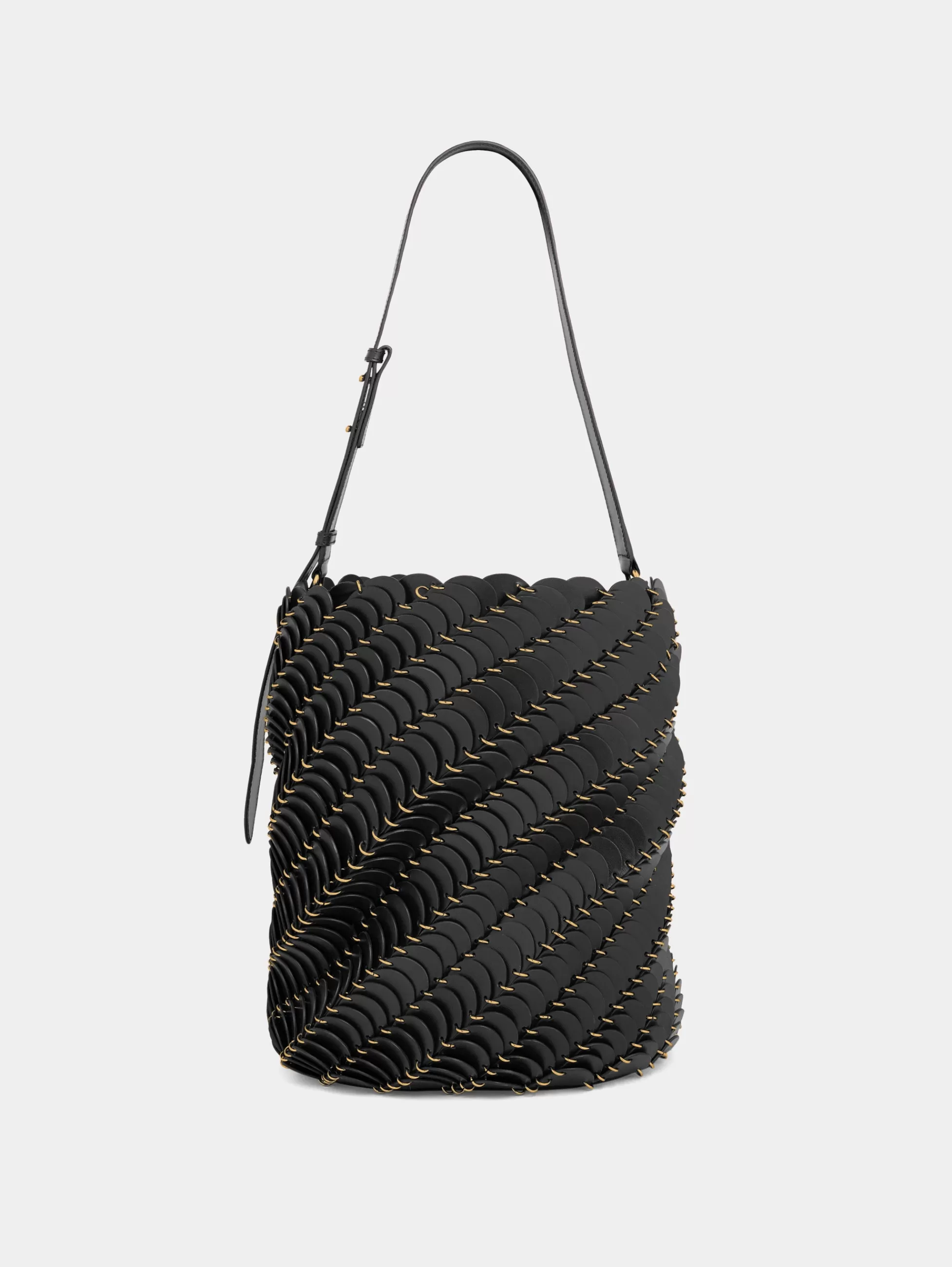 Rabanne Les Sacs Paco En Cuir | Sacs Porté Épaule^Large Black bucket Paco bag in leather