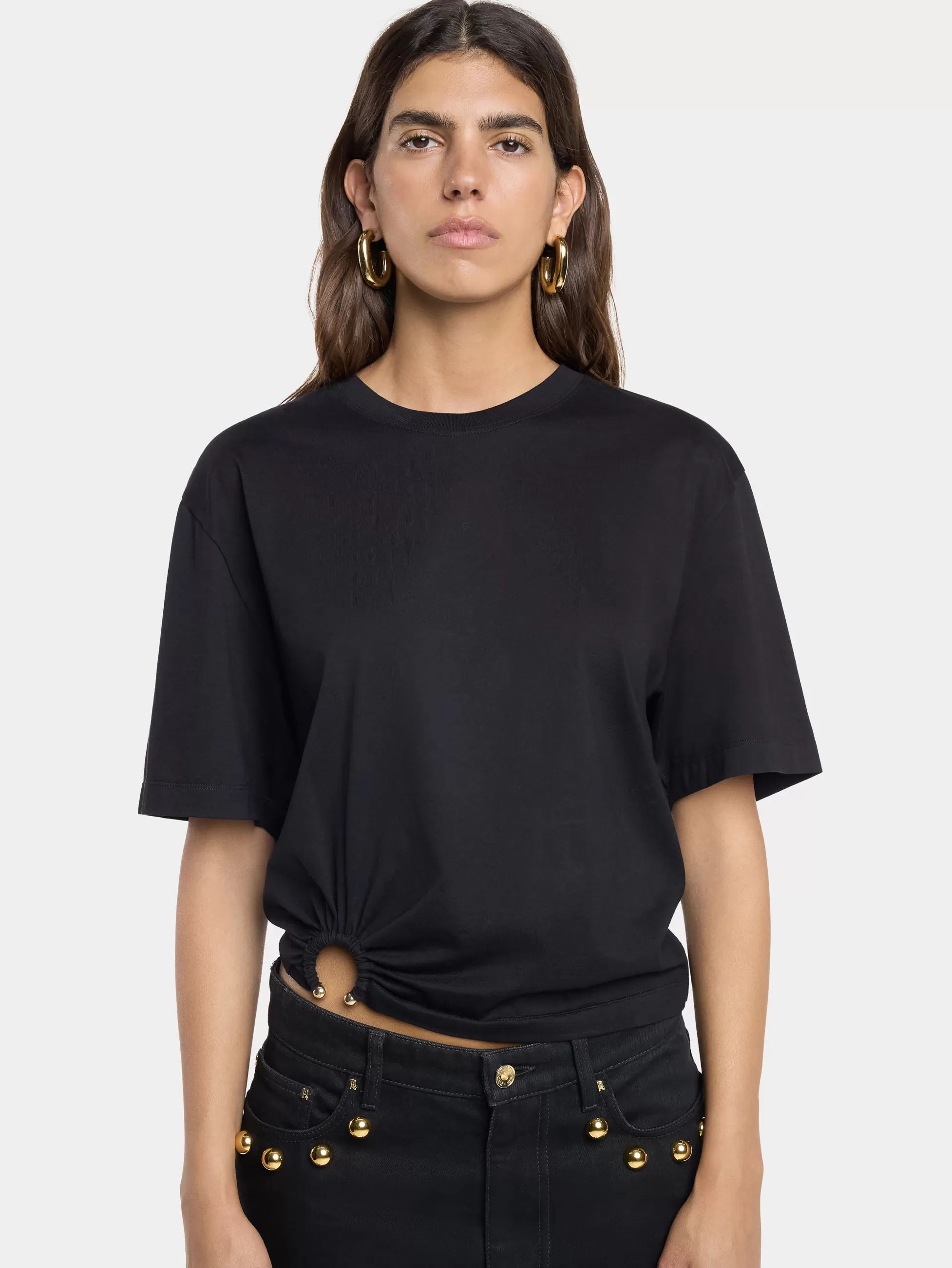 Rabanne Hauts^OVERSIZE T-SHIRT à piercing