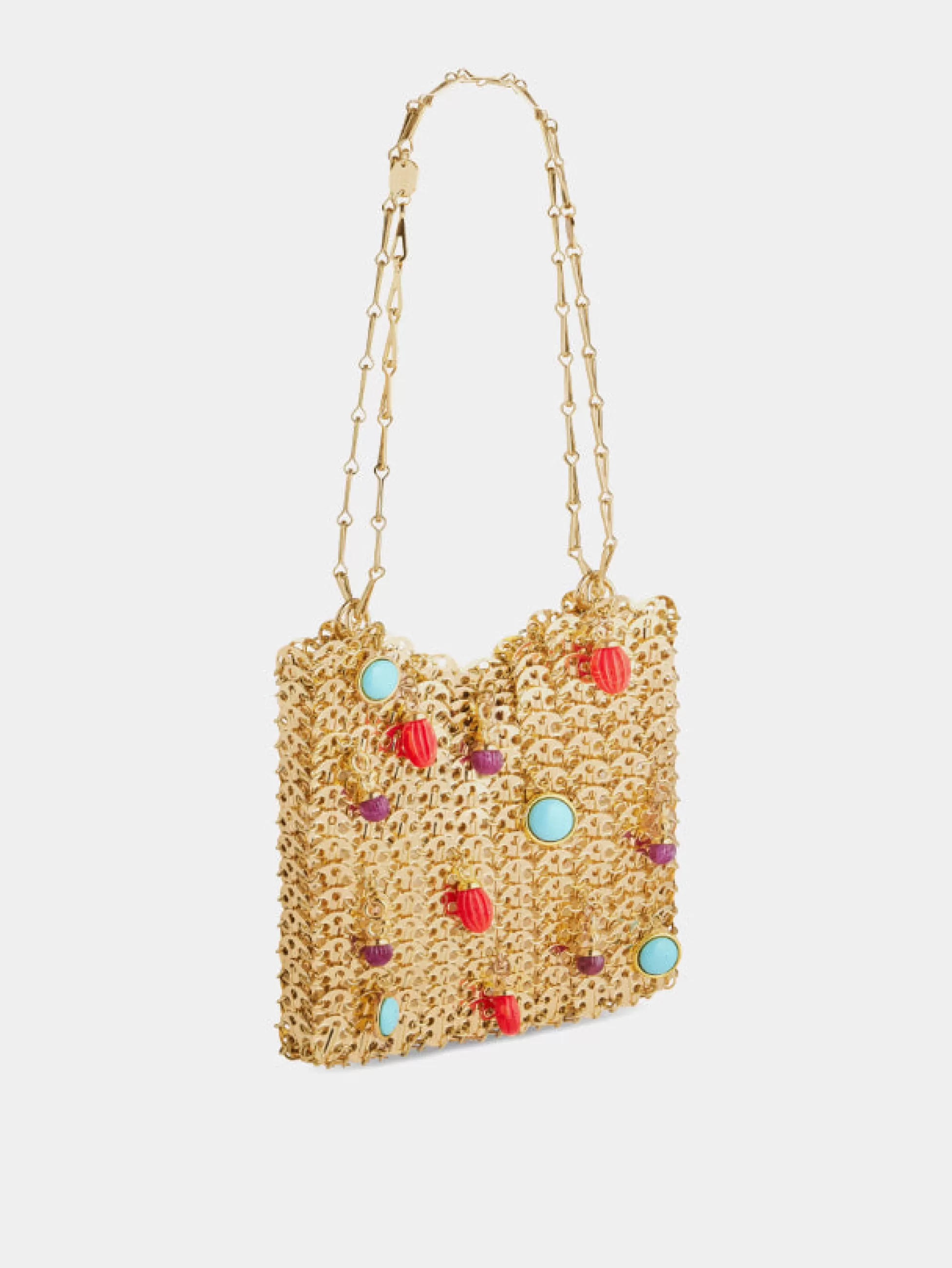 Rabanne Sacs Porté Épaule | Le Sac 1969^Sac 1969 or orné de breloques colorées