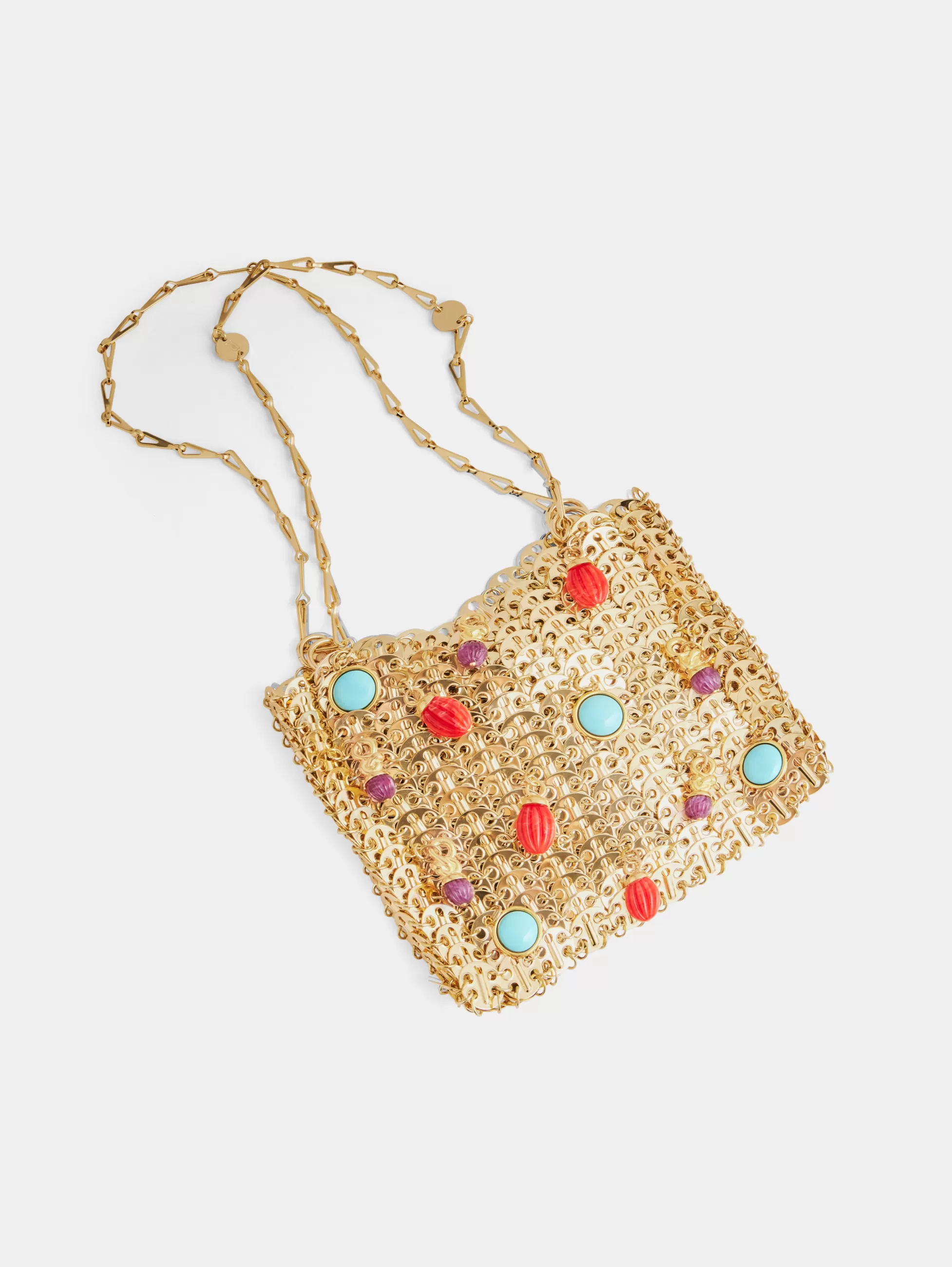 Rabanne Sacs Porté Épaule | Le Sac 1969^Sac 1969 or orné de breloques colorées
