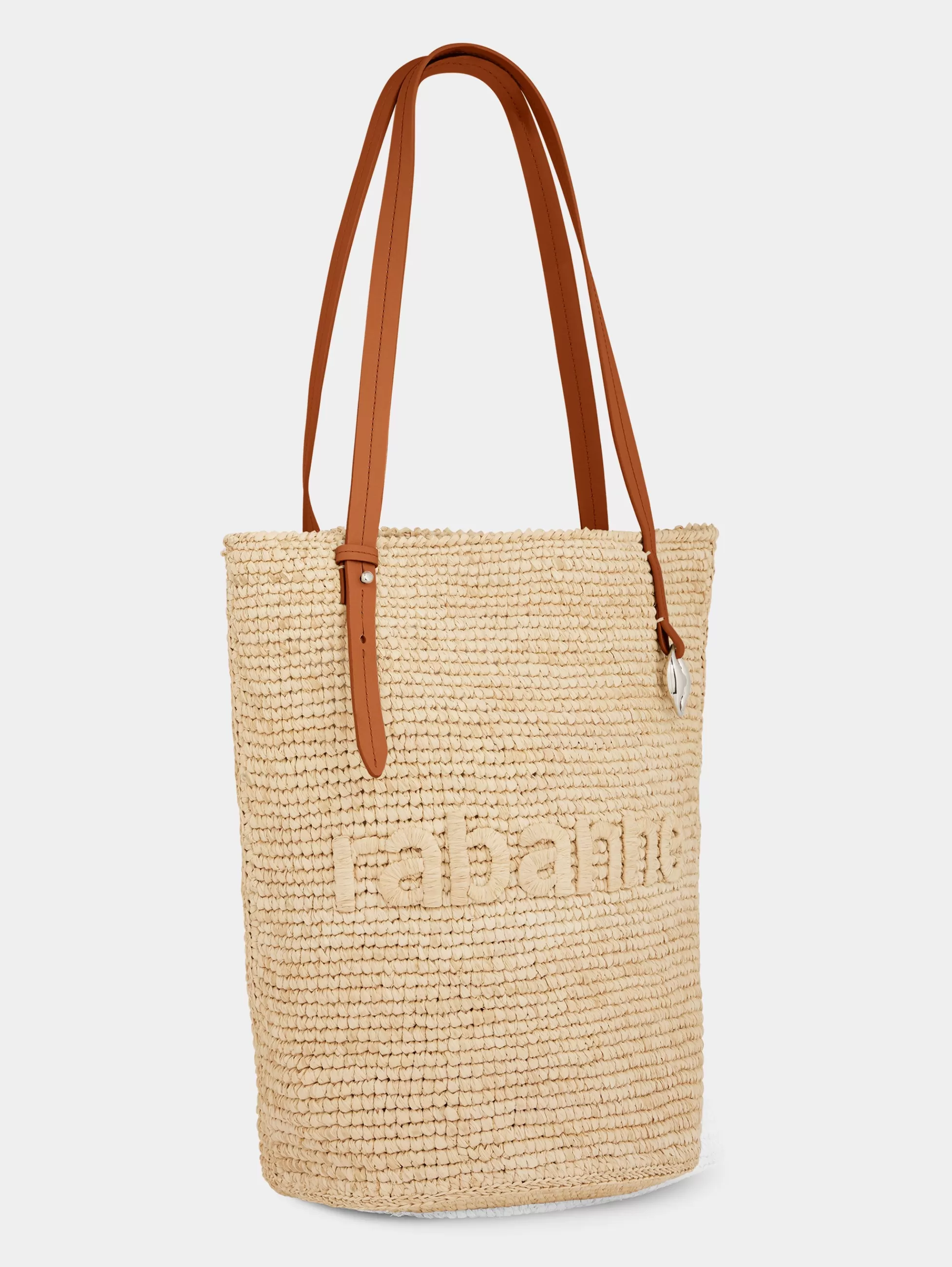 Rabanne Sacs Porté Épaule^Sac cabas en raphia beige