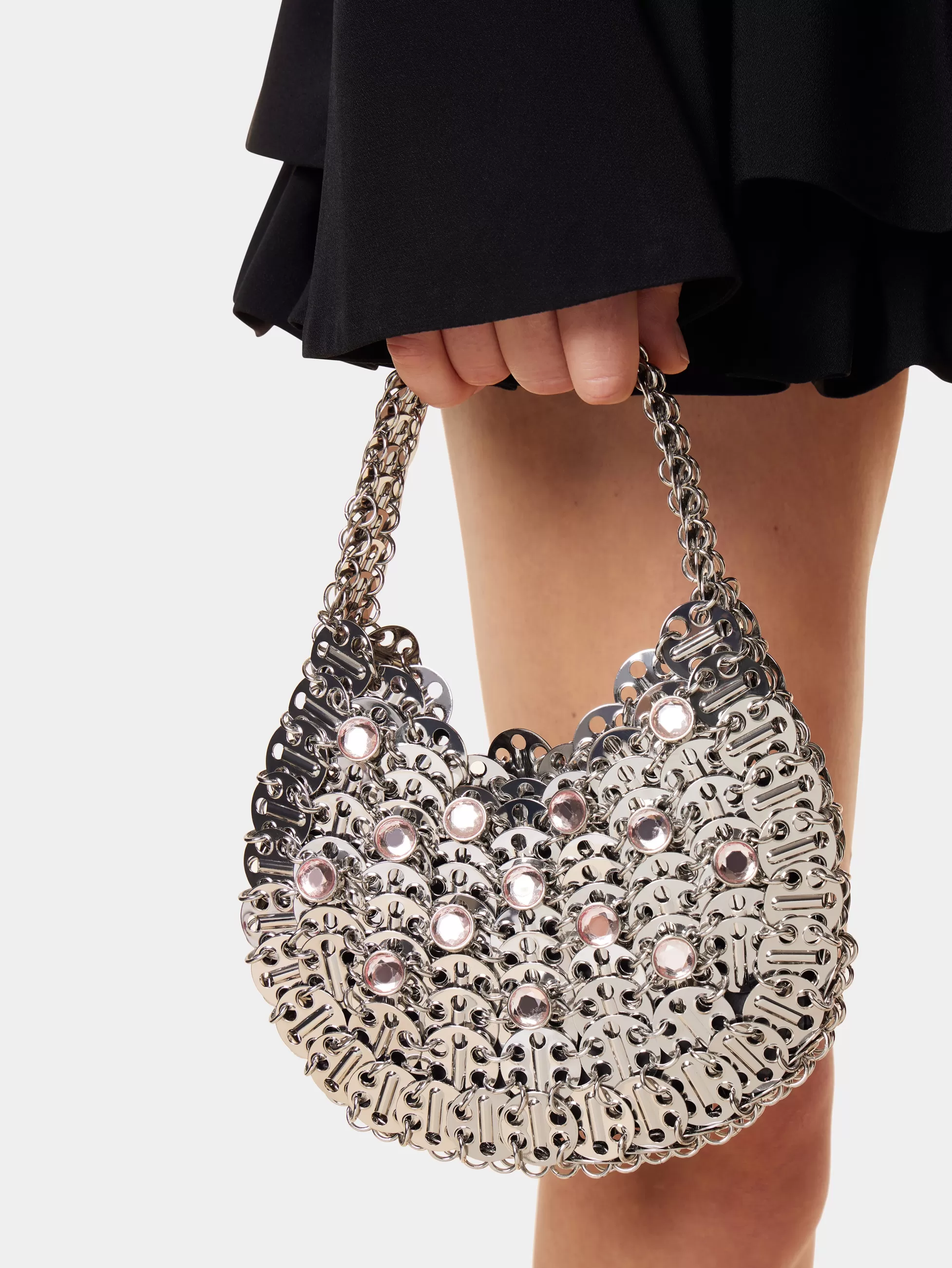 Rabanne Personnalisez Votre Sac | Charms^Sac Moon Argent et Strass 1969